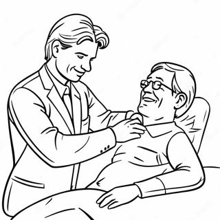 Friendly Chiropractor Adjusting Patient Coloring Page 30824-24689