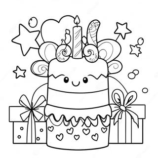 Colorful Birthday Cards Coloring Page 31283-25054