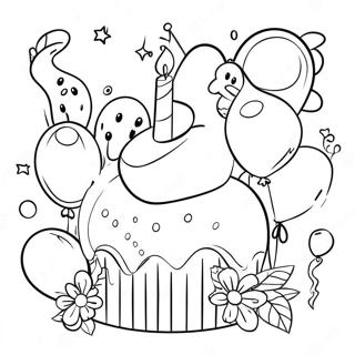 Colorful Birthday Cards Coloring Page 31283-25056