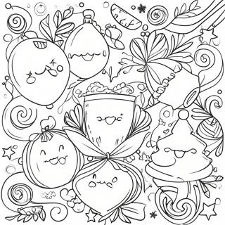 Festive Holiday Cards Coloring Page 31284-25071