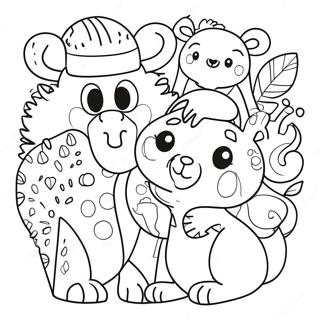 Fun Doodle Animals Coloring Page 312-253