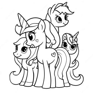 Twilight Sparkle With Friends Coloring Page 3147-2561