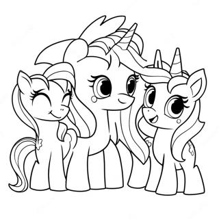 Twilight Sparkle With Friends Coloring Page 3147-2562