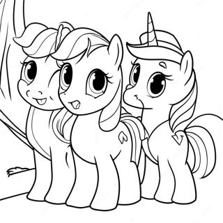 Twilight Sparkle With Friends Coloring Page 3147-2564