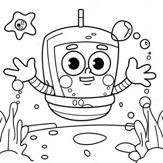 Cute Baby Spongebob Underwater Coloring Page 31664-25356