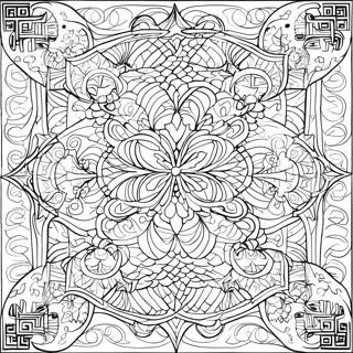 Intricate Tessellation Design Coloring Page 32264-25859