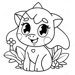 Cute Amy Rose With Flowers Coloring Page 322-265