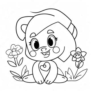 Cute Amy Rose With Flowers Coloring Page 322-266