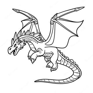 Majestic Ender Dragon Flying Coloring Page 3247-2636