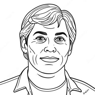 Creepy Serial Killer Portrait Coloring Page 32654-26146