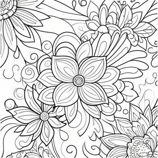 Full Page Floral Pattern Coloring Page 32763-26221