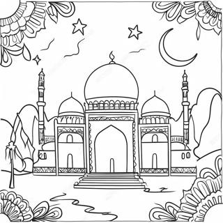 Colorful Eid Celebration Coloring Page 3297-2680