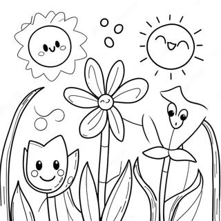 Spring Flowers Coloring Pages