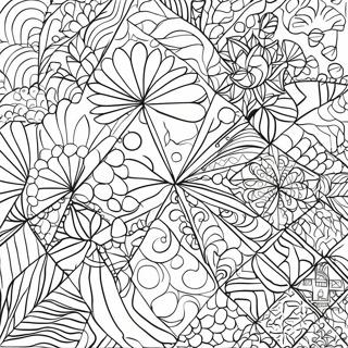 Geometric Quilt Patterns Coloring Page 3327-2697