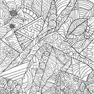 Geometric Quilt Patterns Coloring Page 3327-2698