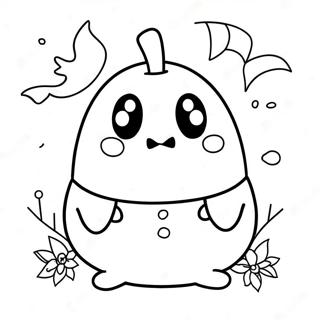 Cute Halloween Squishmallow Ghost Coloring Page 33584-26883