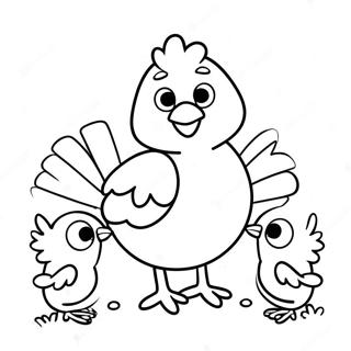 Little Red Hen With Friends Coloring Page 33654-26943