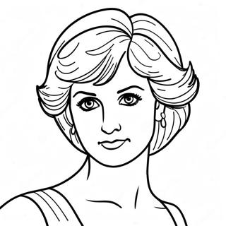 Princess Diana Portrait Coloring Page 33733-26996