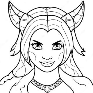 Demon Girl Coloring Page 33763-27017