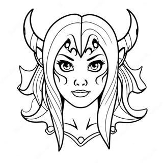 Demon Girl Coloring Page 33763-27020