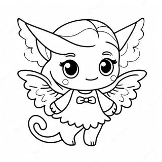 Cute Demon Girl With Wings Coloring Page 33764-27021