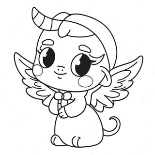 Cute Demon Girl With Wings Coloring Page 33764-27022