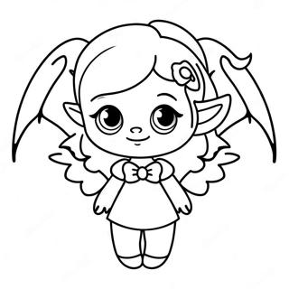 Cute Demon Girl With Wings Coloring Page 33764-27023