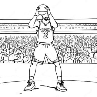 Steph Curry Shooting A Three Point Shot Coloring Page 352-278