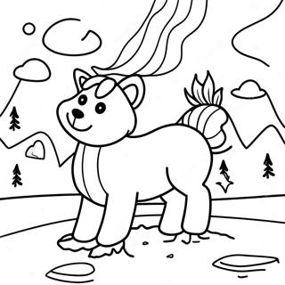 Northern Lights Coloring Page 35823-28666