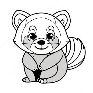 Emotional Turning Red Panda Coloring Page 3597-2916