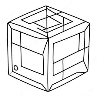 Colorful 3d Cube Coloring Page 36034-28852