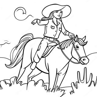 Cowgirl Coloring Pages