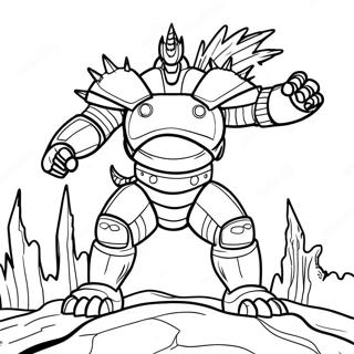 Fierce Mechagodzilla Battle Coloring Page 3727-3014