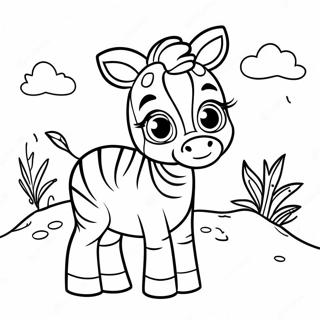 Cute Baby Zebra Coloring Page 372-297