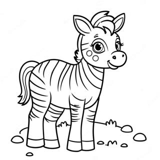 Cute Baby Zebra Coloring Page 372-298