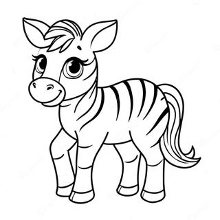 Cute Baby Zebra Coloring Page 372-300