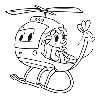 Skye In Her Pink Helicopter Coloring Page 37954-30370