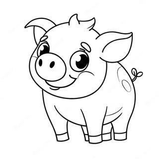 Cute Pig Coloring Page 38193-30565