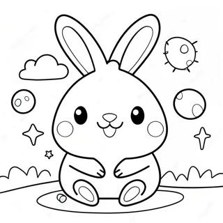 Cute Easter Squishmallow Bunny Coloring Page 38634-30903