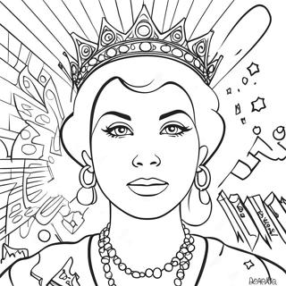 Queen Graffiti Gangster Coloring Pages