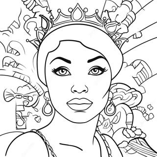 Cool Queen Graffiti Artist Coloring Page 38734-30982