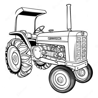 Vintage Pulling Tractor Coloring Page 39044-31223