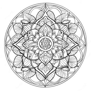 Sacred Geometry Mandala Coloring Page 39313-31432