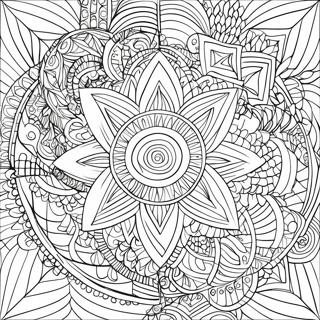 Intricate Sacred Geometry Patterns Coloring Page 39314-31435