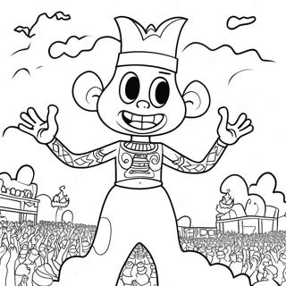 Colorful Zozobra Festival Scene Coloring Page 39624-31676