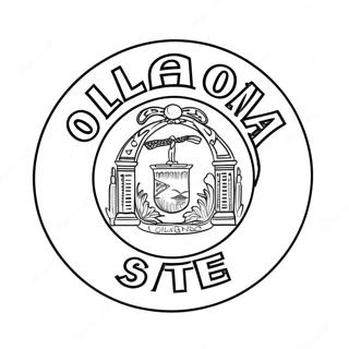 Oklahoma State Flag Coloring Page 39783-31798