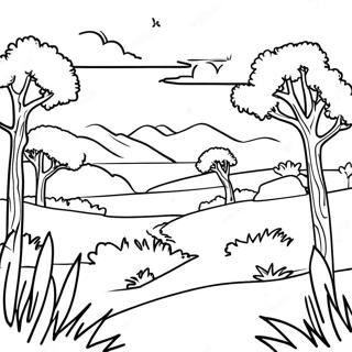 Beautiful Oklahoma Landscape Coloring Page 39784-31803