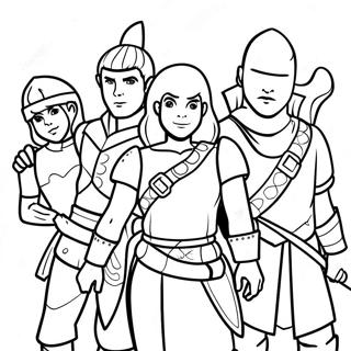 Dnd Adventurer Party Coloring Page 4007-3319