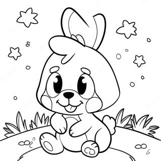 Bluey Easter Coloring Page 4086-3299