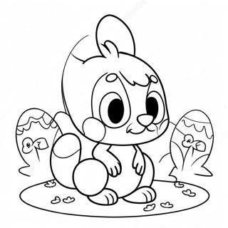 Bluey Easter Coloring Page 4086-3383